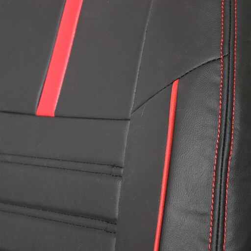 روکش صندلی چرم سوشیانت مناسب برای کوییک و تیبا 2 مدل R دوخت قرمز