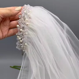 تور و تل و ریسه عروس سفید مناسب عروسی و عقد و عکاسی بارداری 