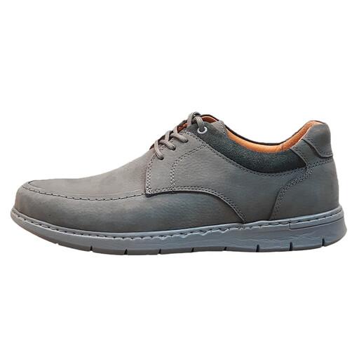 کفش روزمره مردانه مدل چرم طبیعی کد 00134t.k رنگ طوسی