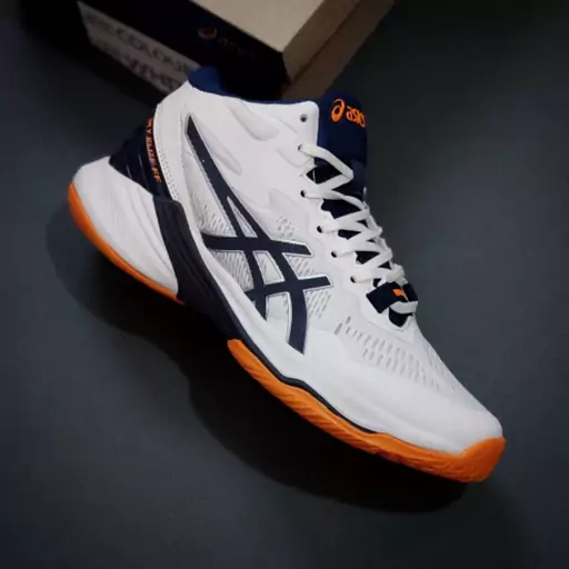 کفش والیبال دخترانه اسیکس مدل Asics Sky Elite FF 2 سفید زرد