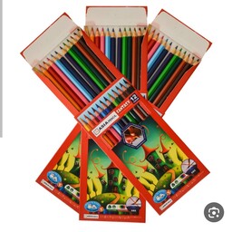 مداد رنگی 12 رنگ جعبه مقوایی آسیا کد 00168