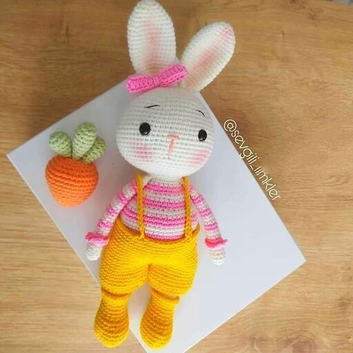 عروسک بافتنی طرح خرگوش زیبا،ارسال رایگان به سراسر کشور