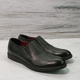 کفش مردانه اداری چرم طبیعی دست دوز(مدل کارلوس حراج تک سایز)ارسال رایگان 