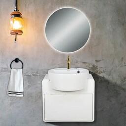 فول ست سفید دیواری مدل 2014 روشویی کابینتی سنگ آینه