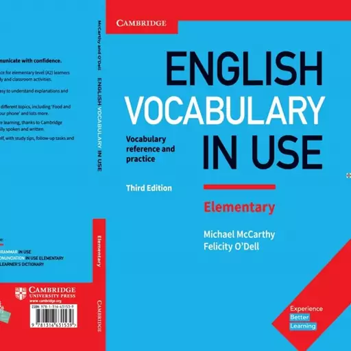 کتاب انگلیش وکبیولاری این یوز المنتری english vocabulary in use elementary  همراه با سی دی 