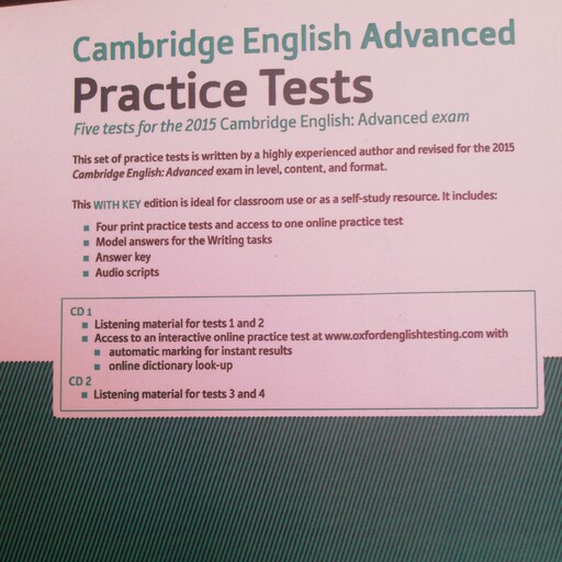 کتاب کمبریج ادونس پرکتیس تست cambridge english advanced practice tests