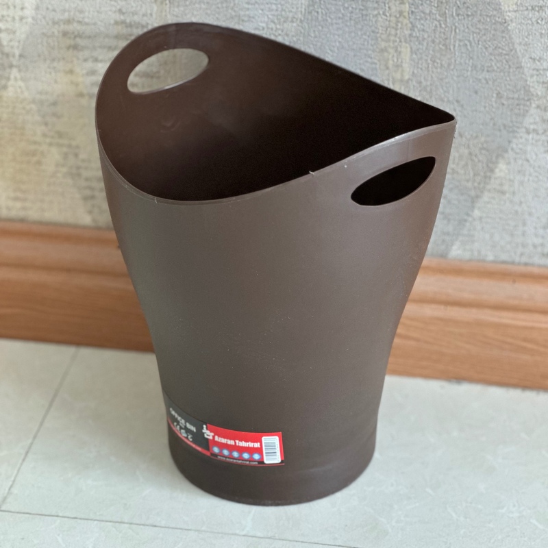 سطل زباله اداری آذران تحریرات قهوه ای تیره کد 602 کوچک