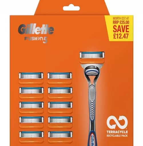 پک اصلاح ژیلت فیوژن پنج مدل Gillette Fusion 5 یک دسته و11 سری ژیلت