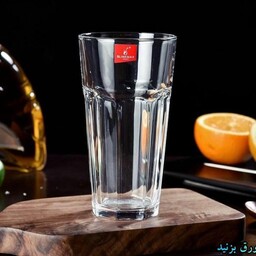 لیوان شیشه ای بلند (لیوان شربت ) ،مدل کازابلانا،6عددی ارتفاع 14 قطر 8سانت