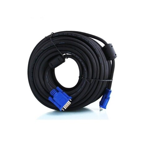 کابل VGA طول 20 متر برند MV-Net رنگ سیاه