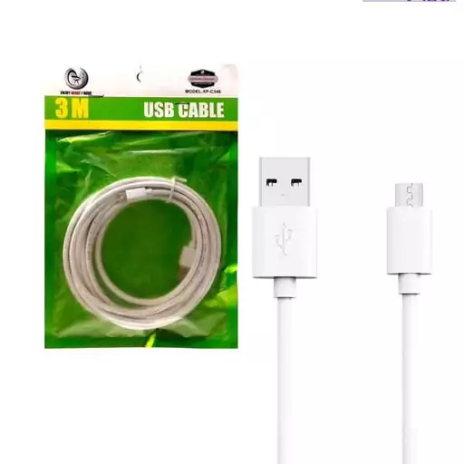 کابل شارژ و دیتا 3 متری میکرو usb برند XP Product مدل XP-C346