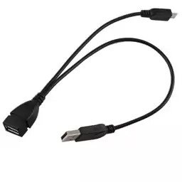 کابل میکرو OTG USB دارای تغذیه خارجی USB