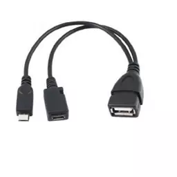 کابل میکرو OTG USB دارای تغذیه خارجی Micro USB