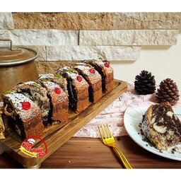 پودر کیک وانیلی کاکائو خانگی خوشمزه جات 380گرم بدون مواد نگهدارنده 