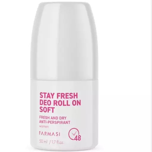 رول دئودورانت و شاداب کننده فارماسی زنانه ا stay fresh deo roll on soft

