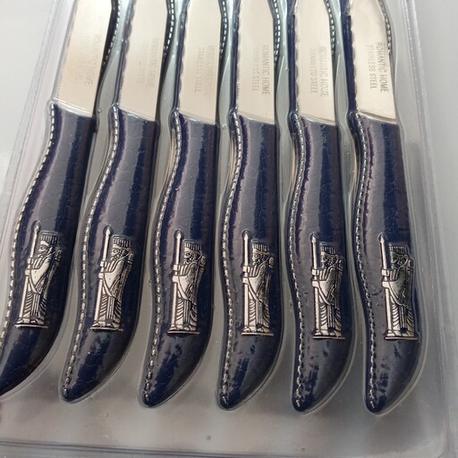 چاقو میوه خوری 12 تایی هخامنشی مارک رومانتیک هوم رنگ آبی پر رنگ (کارد میوه خوری ) 