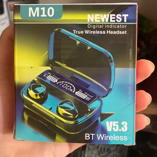 ایرپاد m10 ورژن NEWWST (اورجینال) جدید بلوتوث 5.3 گیمینگ پاوربانک دار