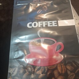 کرافت پلاستیکی طرح دار زیپ دار 24در 16برای بسته بندی قهوه  
