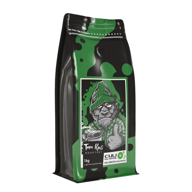 دانه قهوه 70 درصد ربوستا کولی سبز تام کینز  یک کیلویی 