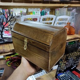 صندوقچه چوبی قفل دار -جعبه چوبی (15-15-22)