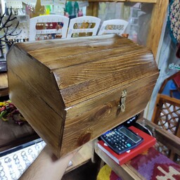 صندوقچه چوبی قفل دار -جعبه چوبی (17-22-30)