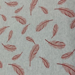 پارچه تریکو پنبه کبریتی عرض 140 گردبافت با رنگ تم طوسی طرح پر 