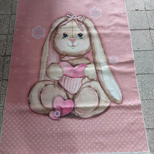 فرش عروسکی  دخترانه طرح  خرگوش  فرش اتاق نوجوان   فرش  4 متری