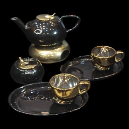 سرویس چایی خوری مشکی طلایی 