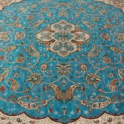 رومیزی ترمه طرح شاه عباسی رنگ آبی با کیفیت عالی