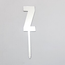 تاپر کیک تولد، مولتی استایل نقره ای، طرح حرف Z، مدل 002
