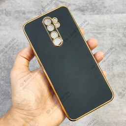 قاب مای کیس شیائومی Note 8 Pro دور طلایی الکتروپلیتینگ - مشکی