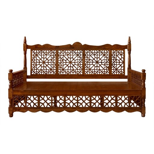 تخت سنتی طرح سلطنتی چوب ایرانی سایز 1 در 2