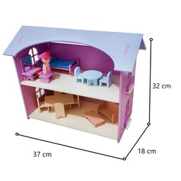 خانه عروسکی چوبی به همراه لوازم مدل doll house