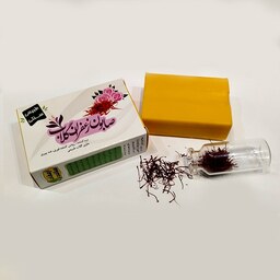 صابون زعفران و گلاب (تهیه شده به روش سنتی و از مواد طبیعی و ارگانیک)