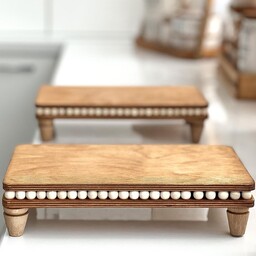 رایزر مستطیل چوبی پایه دار مهره دار باکیفیت عالی و قابلیت شستشو