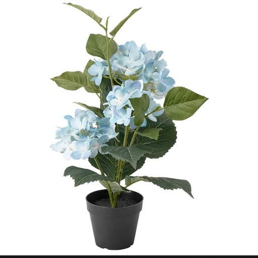 گل و گلدان مصنوعی آیکیا مدل فجکا FEJKA. آبی هیدروژنی. ارتفاع 52 و عرض 12 سانتیمتر. مناسب داخل و خارج خانه. کد 305.064.80