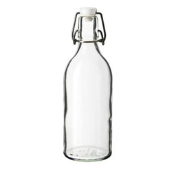بطری شیشه ای آیکیا مدل کورکن korken. شیشه ی بیرنگ شفاف. نیم لیتری. کدمحصول 203.224.72