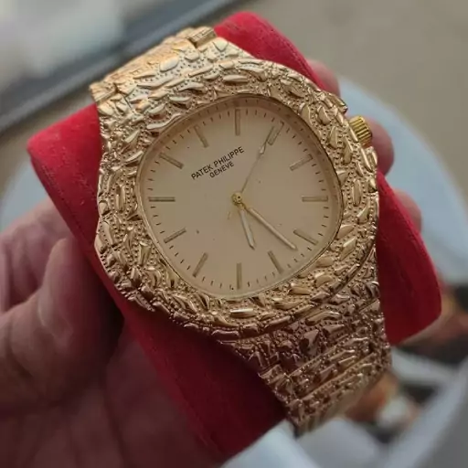 ساعت مچی زنانه مردانه فول حکاکی شده پتک فیلیپ patek philipe