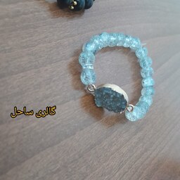 دستبند  مرواریدی با خرجکار سنگ