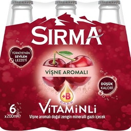 نوشیدنی 6 تایی ویتامین دار با طعم گیلاس سیرما Sirma