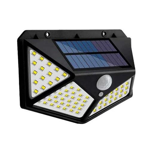 چراغ دیوارکوب خورشیدی سه حالته سنسوردار مدل HG-100 LED