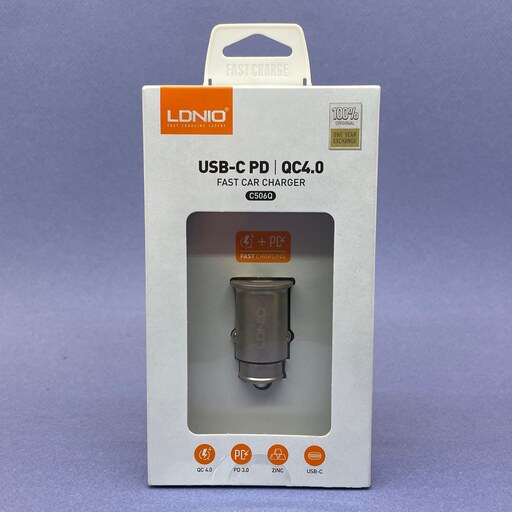 شارژر فندکی الدینیو 506 اورجینال خروجی تایپ سی PD و خروجی USB مدل LDNIO C506Q