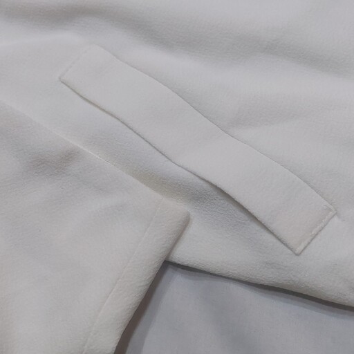 مانتو کتی سفید ساده آستردار شیک فری سایز از 36تا42 قد73 مانتو سفید کت سفید گرم بالا