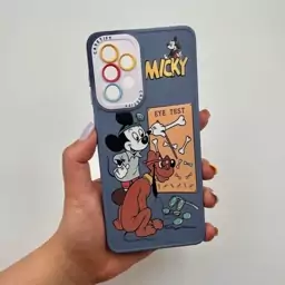 قاب گوشی Galaxy A73 سامسونگ ژله ای محافظ لنز دار طرح MICKY MOUSE آبی کد 28086