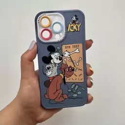 قاب گوشی iPhone 13 Pro آیفون ژله ای محافظ لنز دار طرح MICKY MOUSE آبی کد 89183