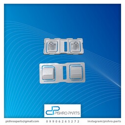 کلید دو تایی روشن و خاموش سفید مربعی ماشین لباسشویی اسنوا 7 کیلویی اصل انتخاب سرویس 