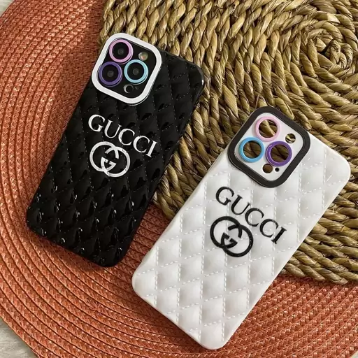 قاب آیفون بالشی مدل GUCCI رنگ مشکی مناسب برای گوشی آیفون 13 پرومکس