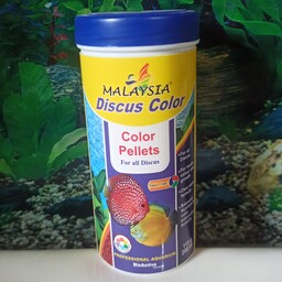 غذا ماهی مالزیا، مخصوص دیسکس و ماهیان آب شیرین، حجم 280ml. حاوی رنگدانه طبیعی و مواد مغذی برای رشد و تولید مثل