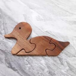 پازل چوبی کودک طرح اردک (کاملادستساز)