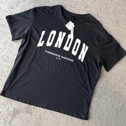 تی شرت آستین کوتاه زنانه مدل اورسایز برند دفکتو defacto  تی شرت ترک طرح لندن London